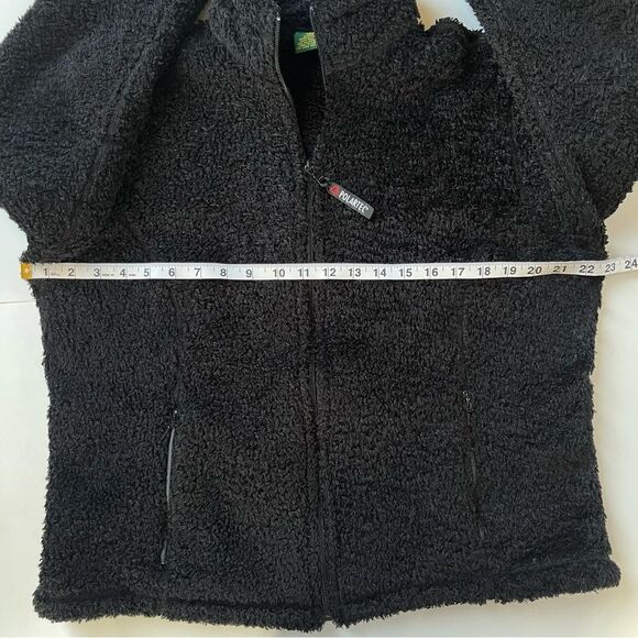 Cabela's Polartec Black High Pile Sherpa Fleece Teddy Full Zip Jacket Coat SZ L - Picture 14 of 15